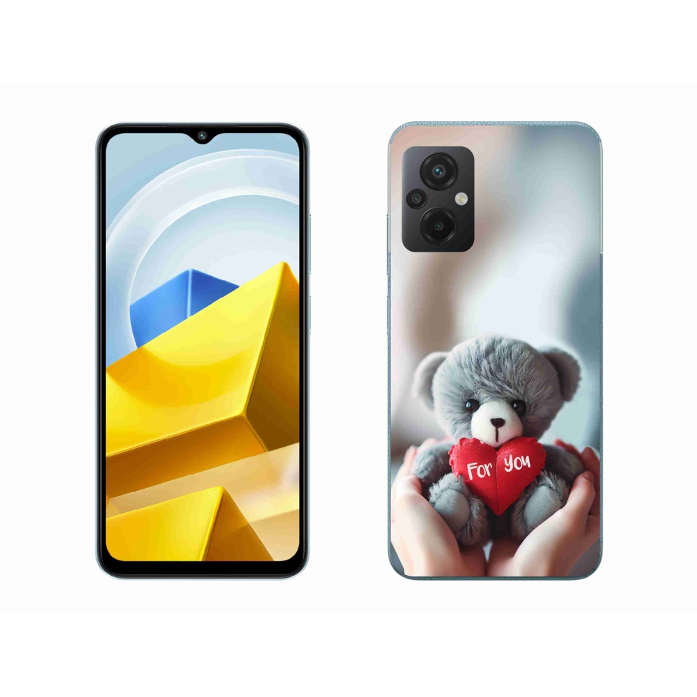 Gélový kryt mmCase na Xiaomi Poco M5 4G - medvedík pre zamilovaných