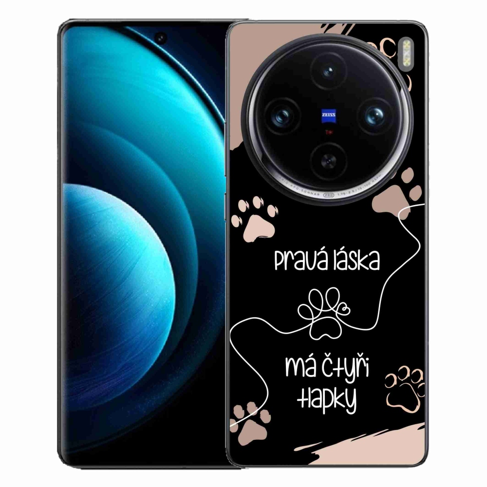 Gélový kryt mmCase na Vivo X100 Pro 5G - psí motív 1 čierne pozadie