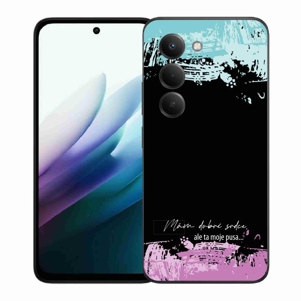 Gélový kryt mmCase na Xiaomi Redmi 15 4G/5G (171mm) - vtipný text 3 čierne pozadie