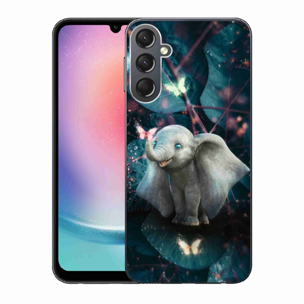 Gélový kryt mmCase na Samsung Galaxy A24 - roztomilý slon