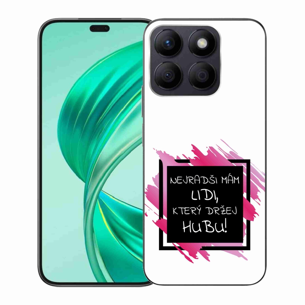 Gélový kryt mmCase na Honor X8b - vtipný text 7 čiernobiele pozadie