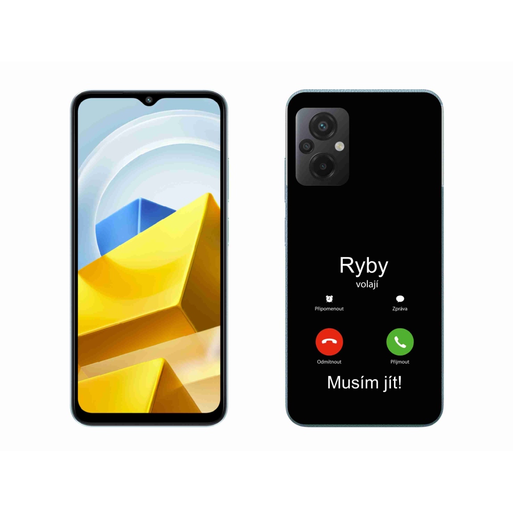 Gélový kryt mmCase na Xiaomi Poco M5 4G - ryby volajú čierne pozadie