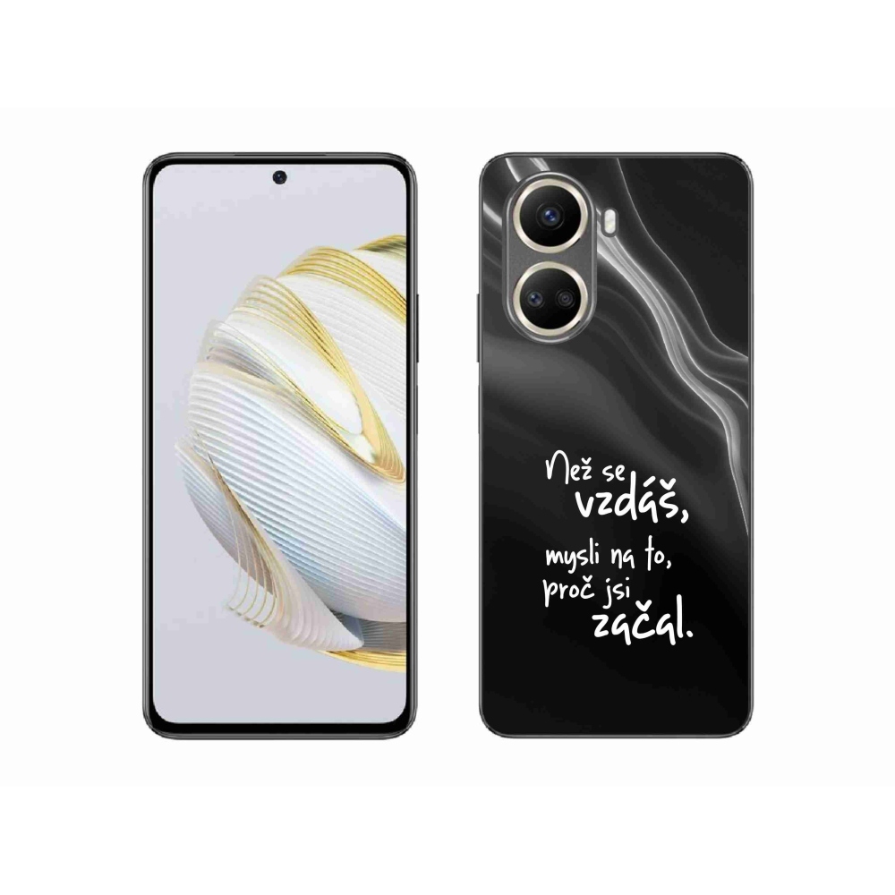 Gélový kryt mmCase na Huawei Nova 10 SE - citát 2 čierne pozadie