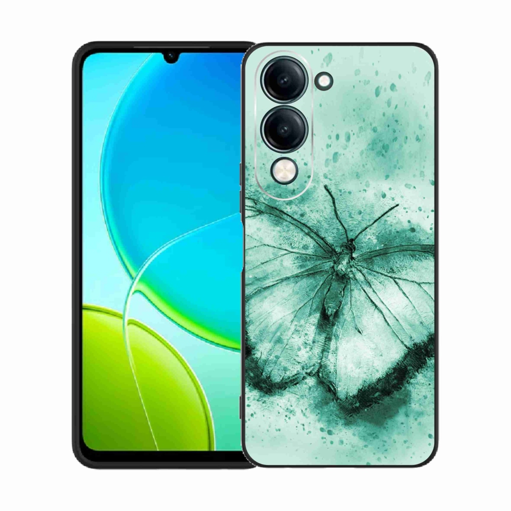 Gélový kryt mmCase na Vivo Y29s 5G - zelený motýľ