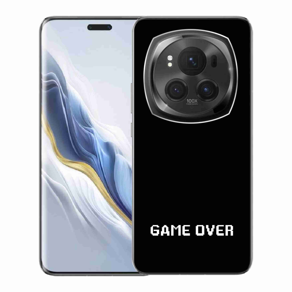 Gélový kryt mmCase na Honor Magic 6 Pro 5G - game over čierne pozadie