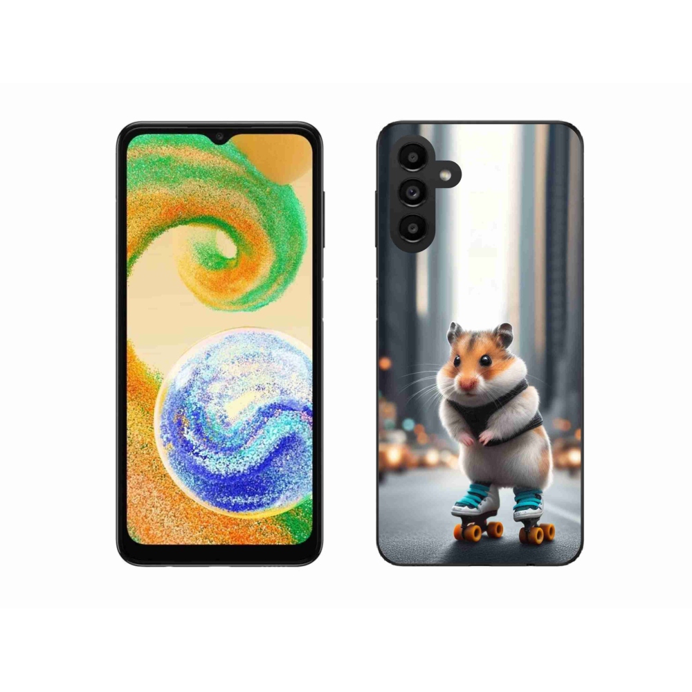 Gélový kryt mmCase na Samsung Galaxy A04s (164.7x76.7x9.1mm) - škrečok na korčuliach