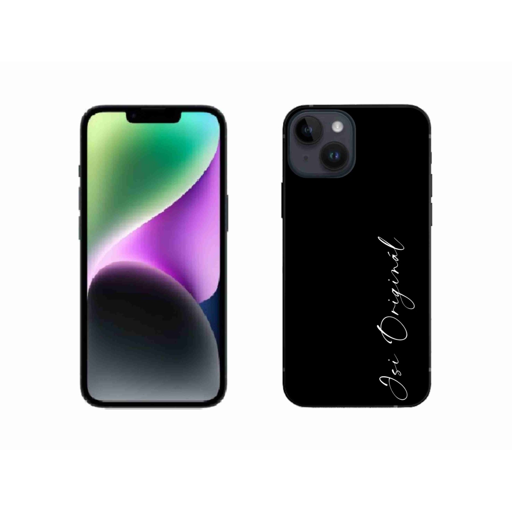 Gélový kryt mmCase na iPhone 14 - si originál čierne pozadie