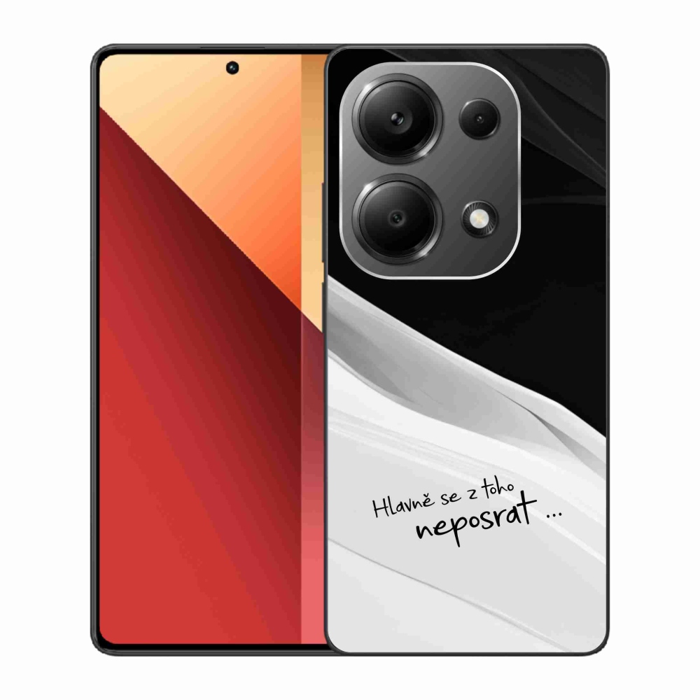 Gélový kryt mmCase na Xiaomi Redmi Note 13 Pro 4G/Poco M6 Pro - vtipný text 13 bieločierne pozadie