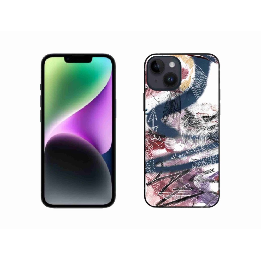 Gélový kryt mmCase na iPhone 14 - abstraktný motív 28