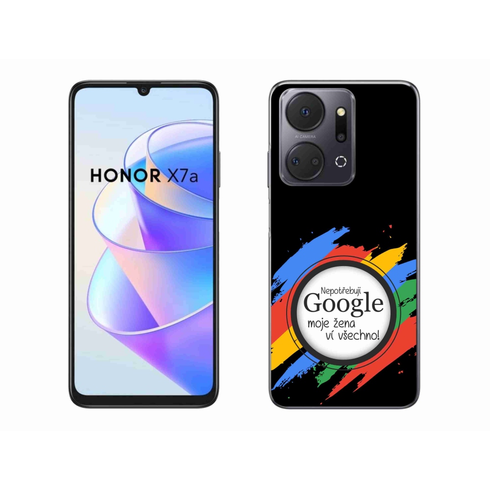 Gélový kryt mmCase na Honor X7a - žena vie všetko čierne pozadie