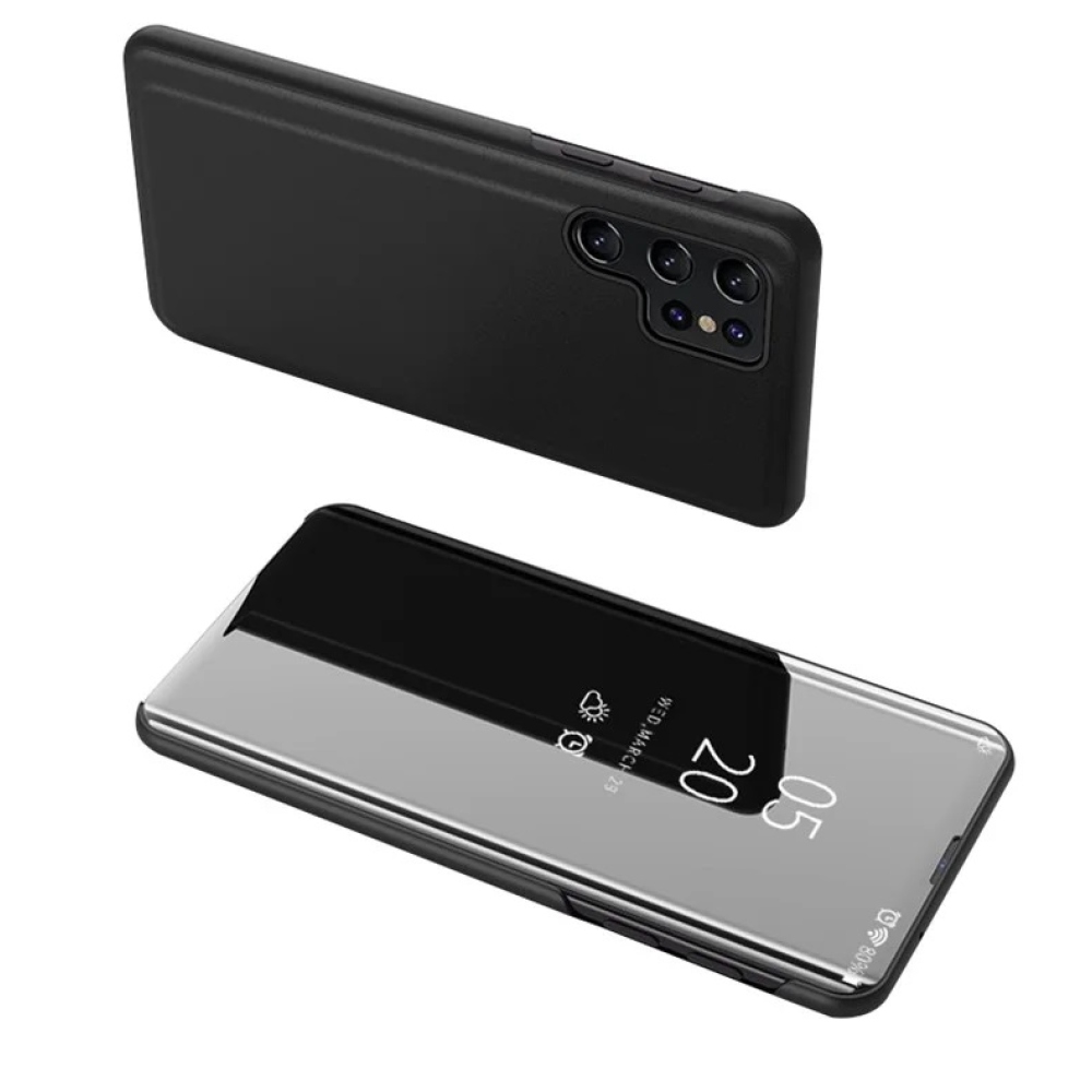 Clear zatvárací kryt s matným predkom pro Samsung Galaxy S24 Ultra - čierne