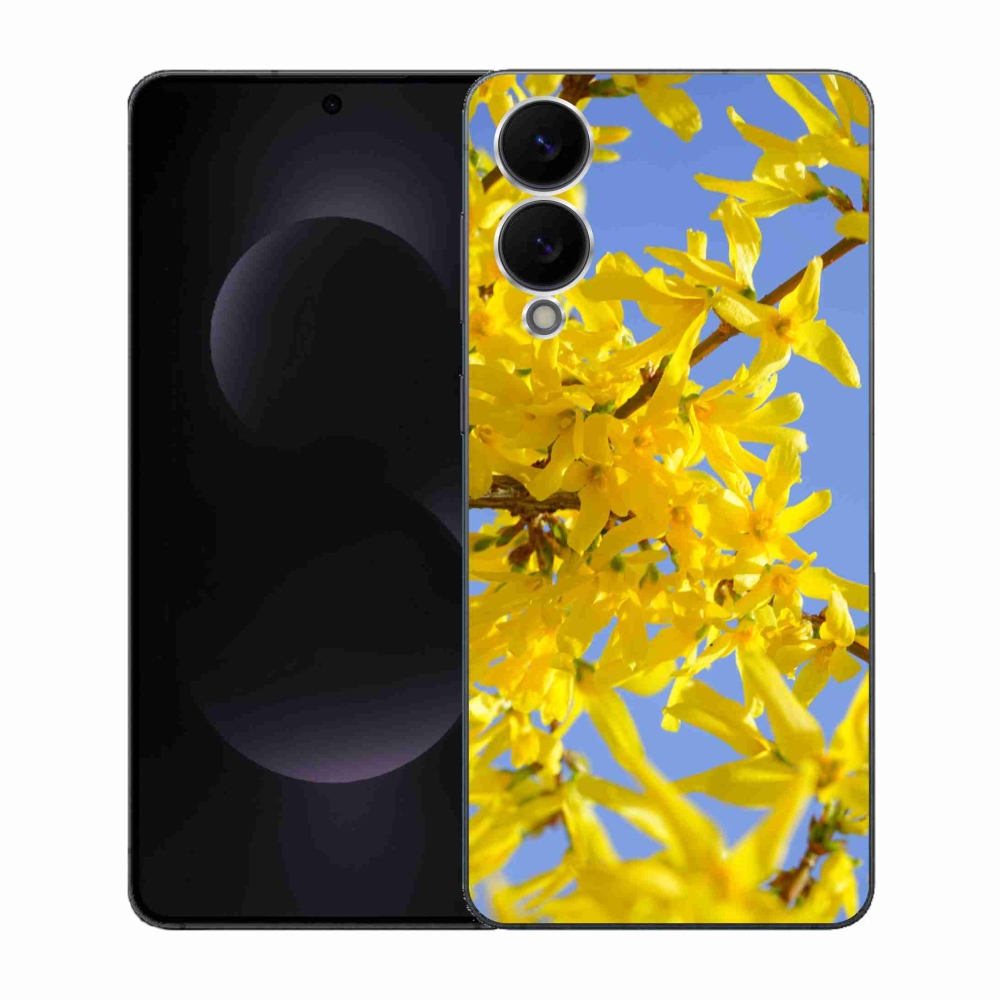 Gélový kryt mmCase na Samsung Galaxy S25 Edge - žlté kvety