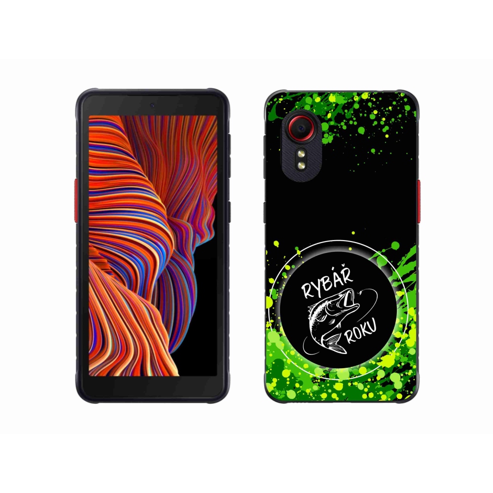 Gélový kryt mmCase na Samsung Galaxy Xcover 5 - rybár roku čierne pozadie