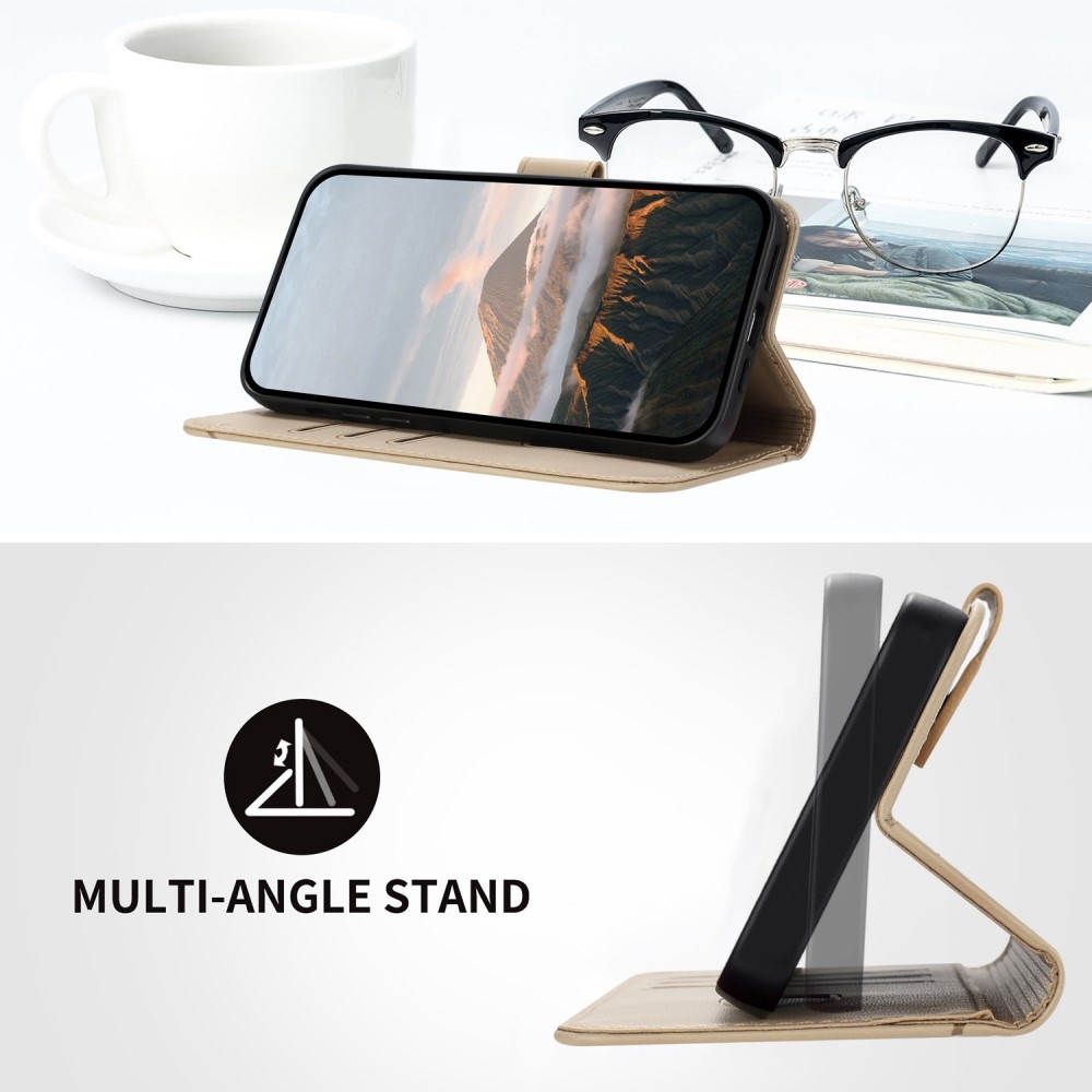 Triangles knižkové puzdro na Honor 400 Lite - zlaté