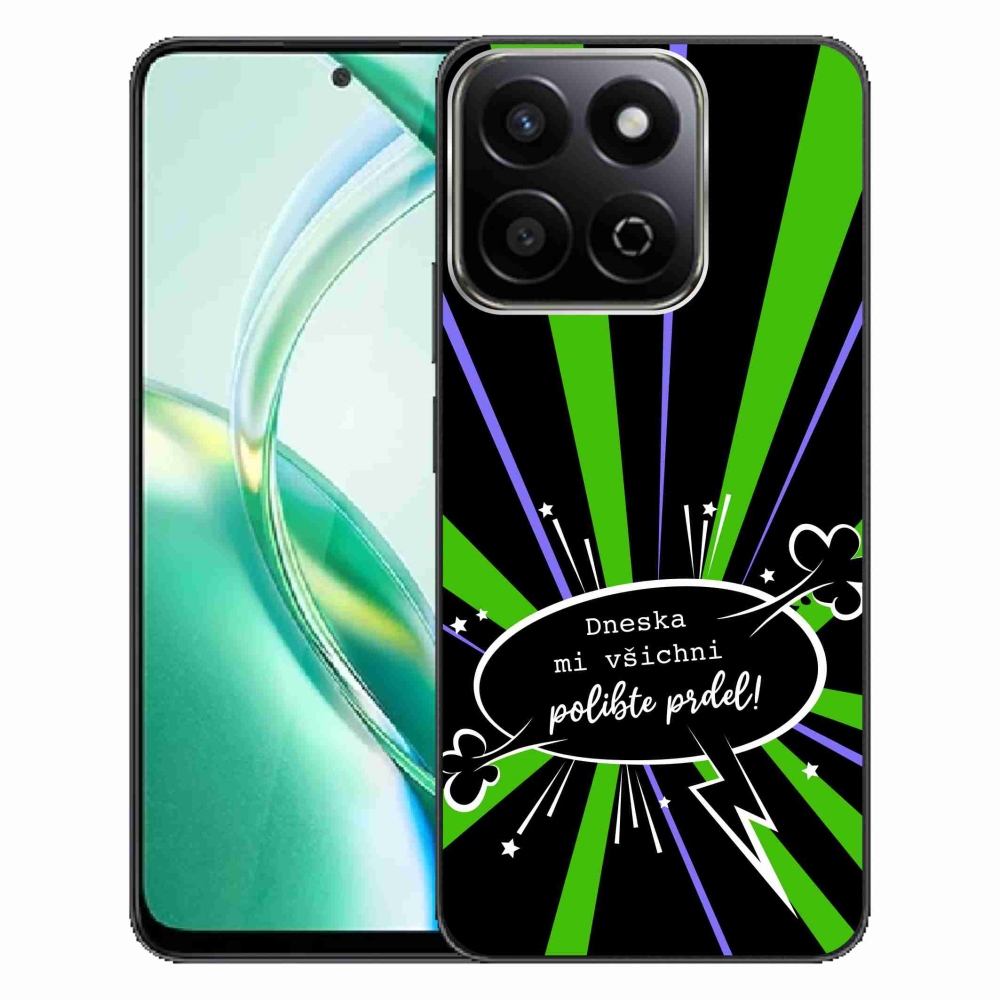 Gélový kryt mmCase na Honor 200 Smart 5G - vtipný text 15 čierne pozadie