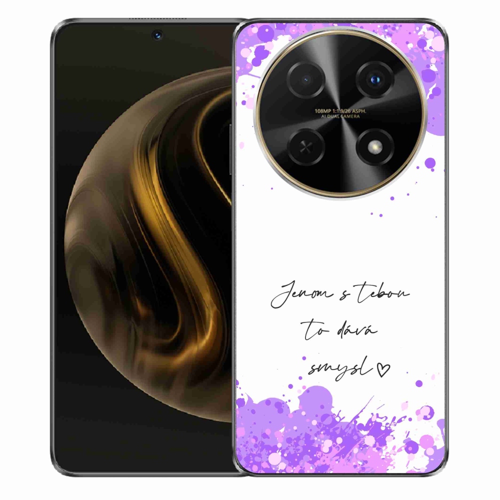 Gélový kryt mmCase na Huawei Nova 12i - zamilovaný text biele pozadie