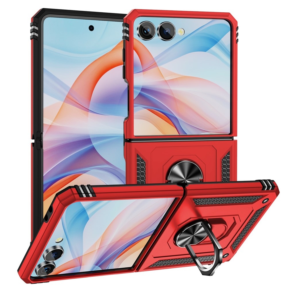 Ring odolný kryt na Samsung Galaxy Z Flip7 5G - červený