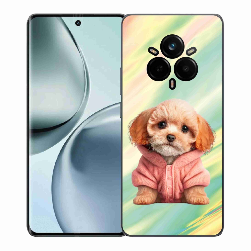 Gélový kryt mmCase na Realme 14 Pro+ 5G - šteňa vo svetri