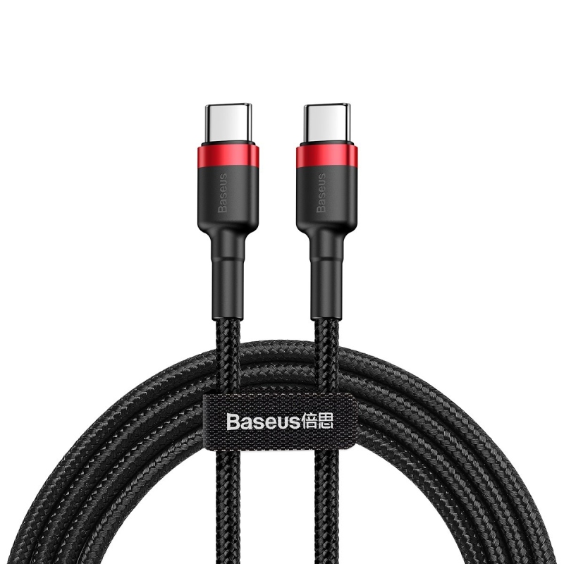 Baseus Cafule Flash Charging Dátový Kábel USB-C - USB-C 60W 2m Red/Black