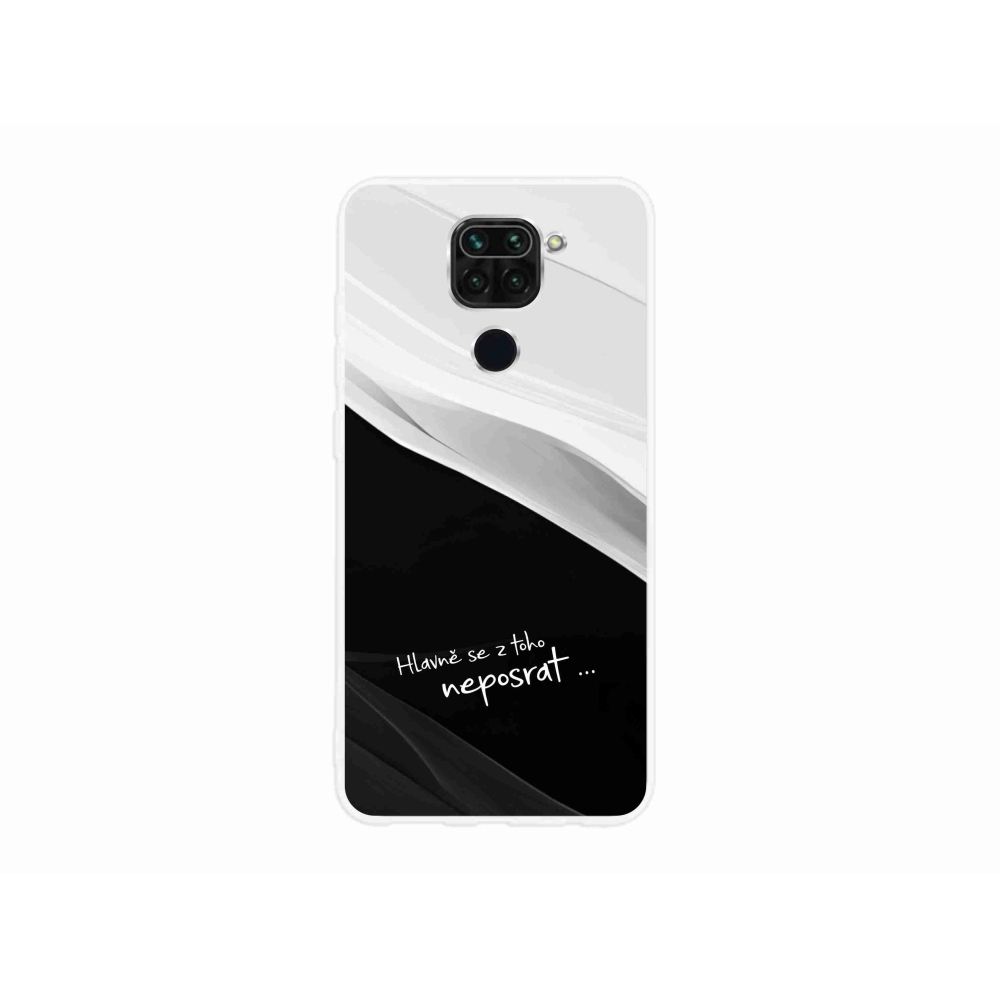 Gélový kryt mmCase na Xiaomi Redmi Note 9 - vtipný text 13 čiernobiele pozadie