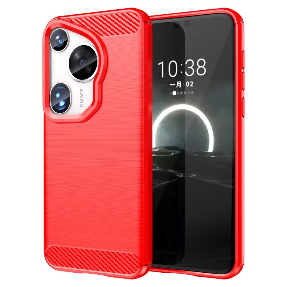 Carbon odolný gélový obal na Huawei Pura 70 Ultra - červený
