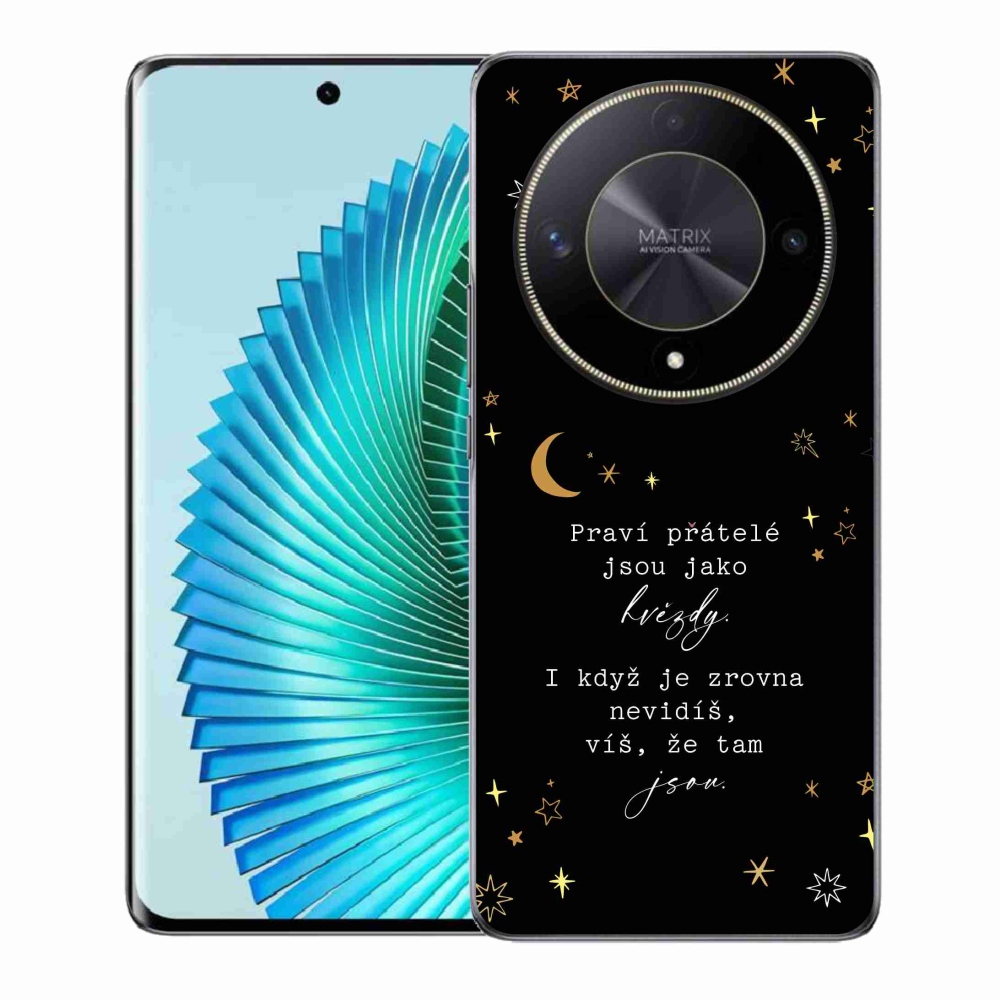 Gélový kryt mmCase na Honor Magic 6 Lite 5G - citát 6 čierne pozadie