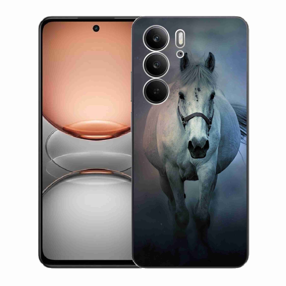 Gélový kryt mmCase na Realme C75 - bežiaci biely kôň