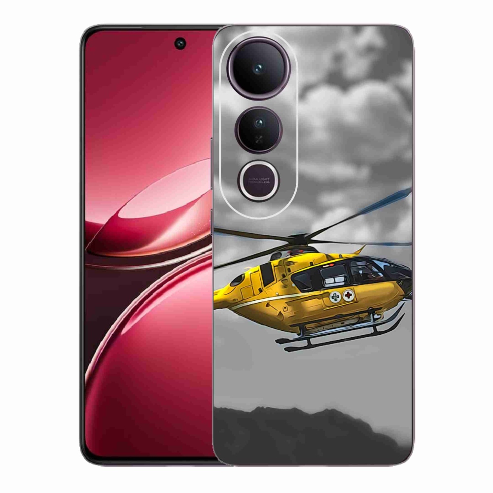 Gélový kryt mmCase na Vivo V50 Lite 4G/5G - žltá helikoptéra