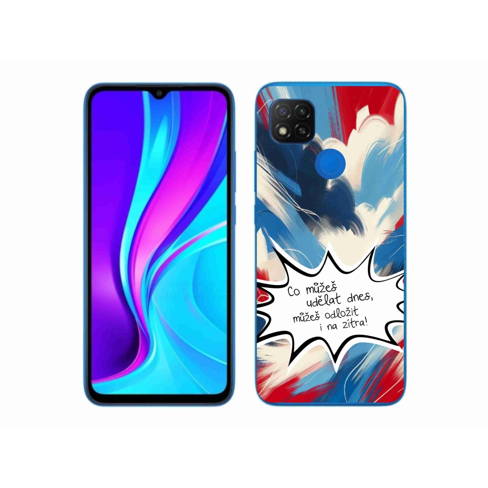 Gélový kryt mmCase na Xiaomi Redmi 9C - vtipný text 9 biele pozadie