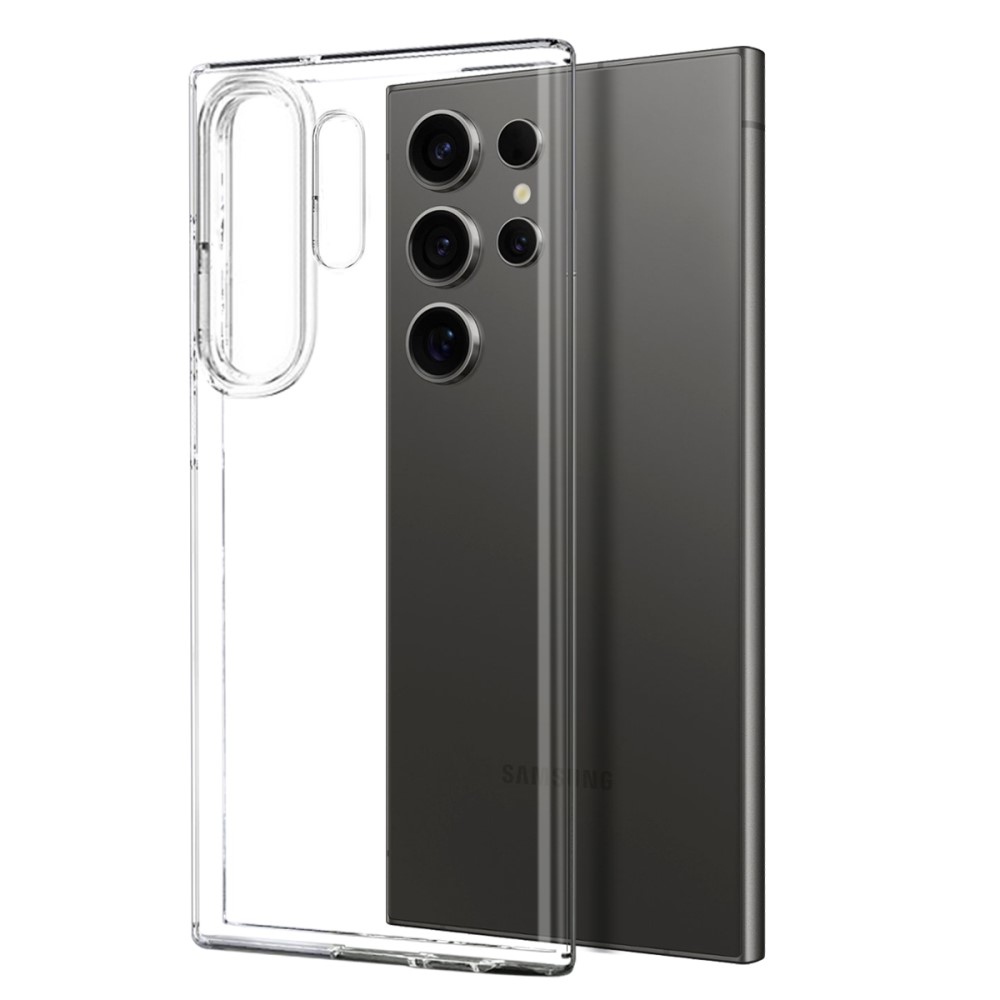 NORTHJO priehľadný gélový obal + tvrdené sklo na Samsung Galaxy S25 Ultra - priehľadný