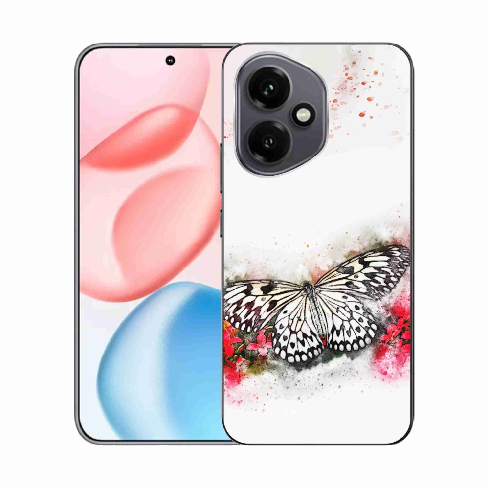 Gélový kryt mmCase na Honor 400 - čiernobiely motýľ