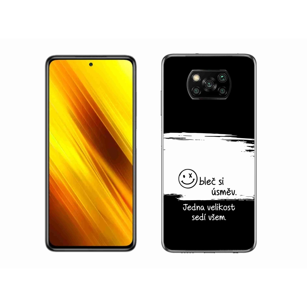 Gélový kryt mmCase na Xiaomi Poco X3 Pro - vtipný text 8 bieločierne pozadie
