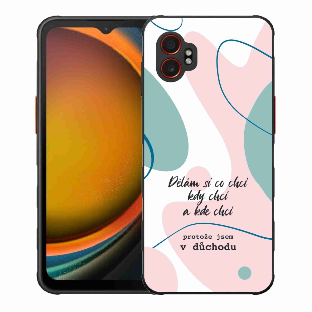 Gélový kryt mmCase na Samsung Galaxy Xcover 7 Pro - vtipný text 10 biele pozadie