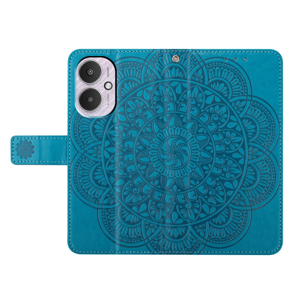 Mandala knižkové púzdro na Xiaomi Redmi 13C 5G - modré