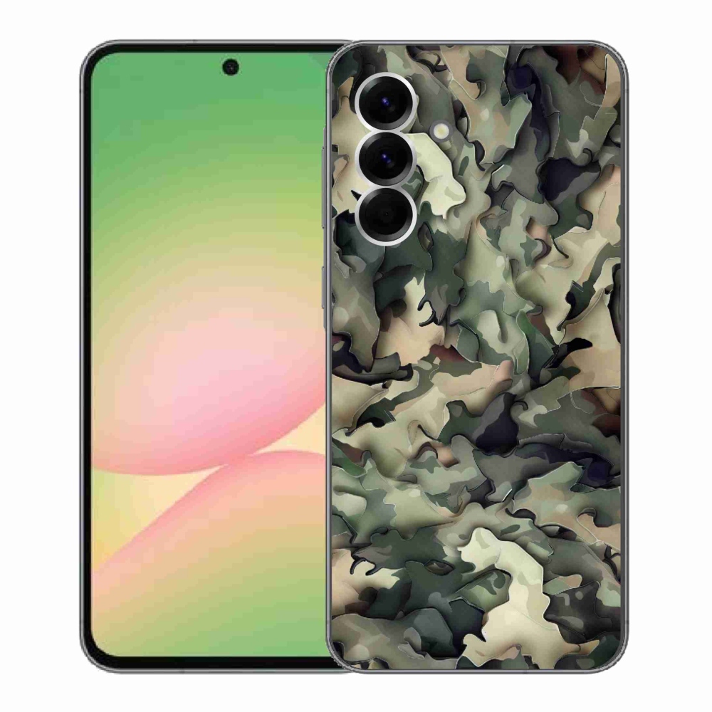 Gélový kryt mmCase na Samsung Galaxy A56 5G - maskáčový vzor 9
