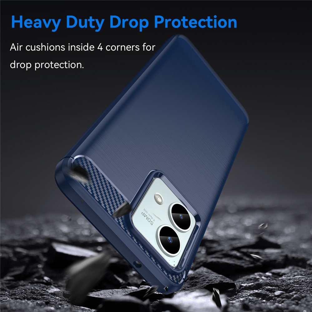 Carbon odolný gélový obal na Motorola Moto G84 5G - modrý
