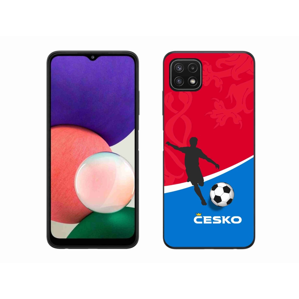 Gélový kryt mmCase na Samsung Galaxy A22 5G - futbal Česko