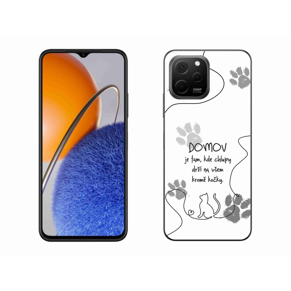 Gélový kryt mmCase na Huawei Nova Y61 - mačacie motív biele pozadie