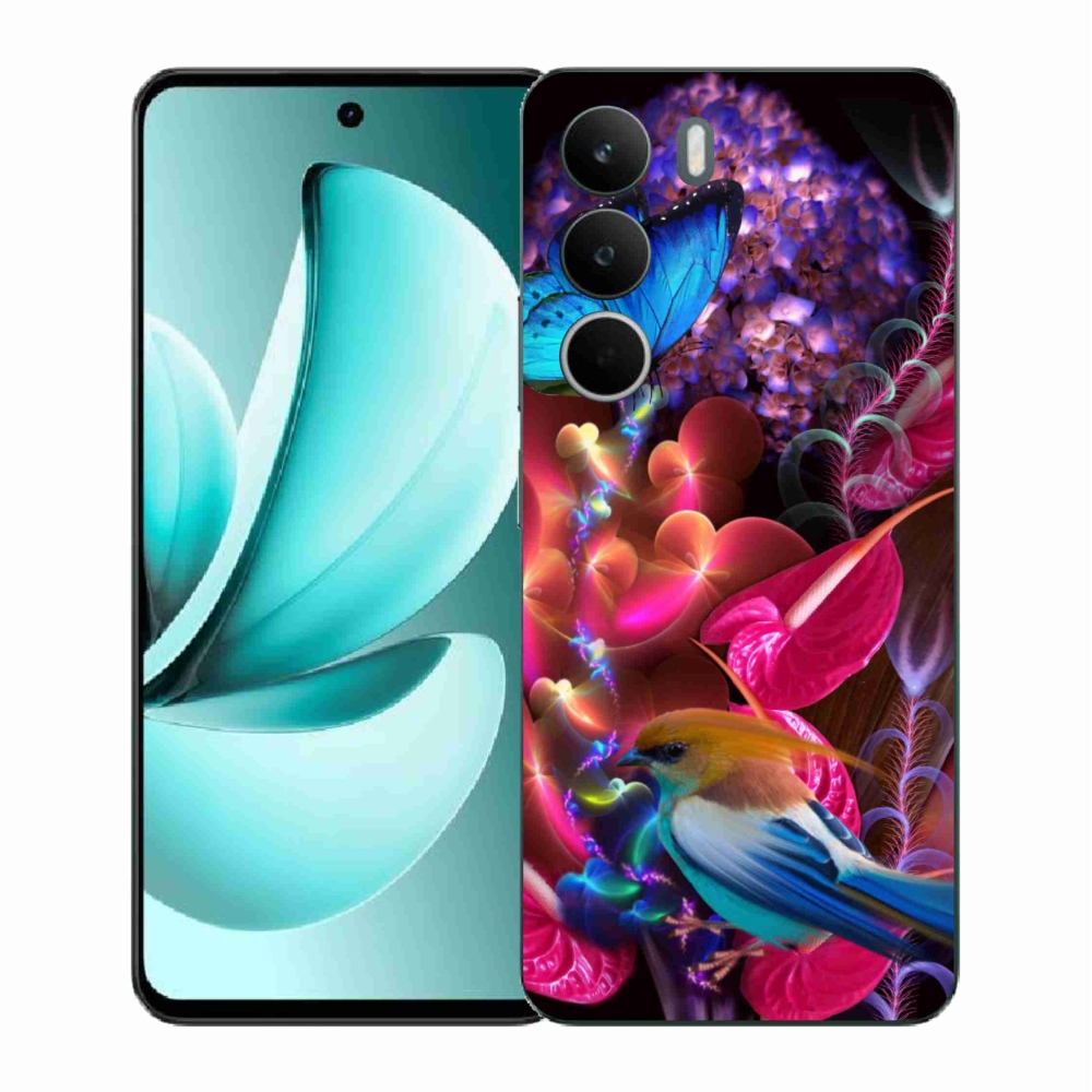 Gélový kryt mmCase na Realme C71 - farebné kvety