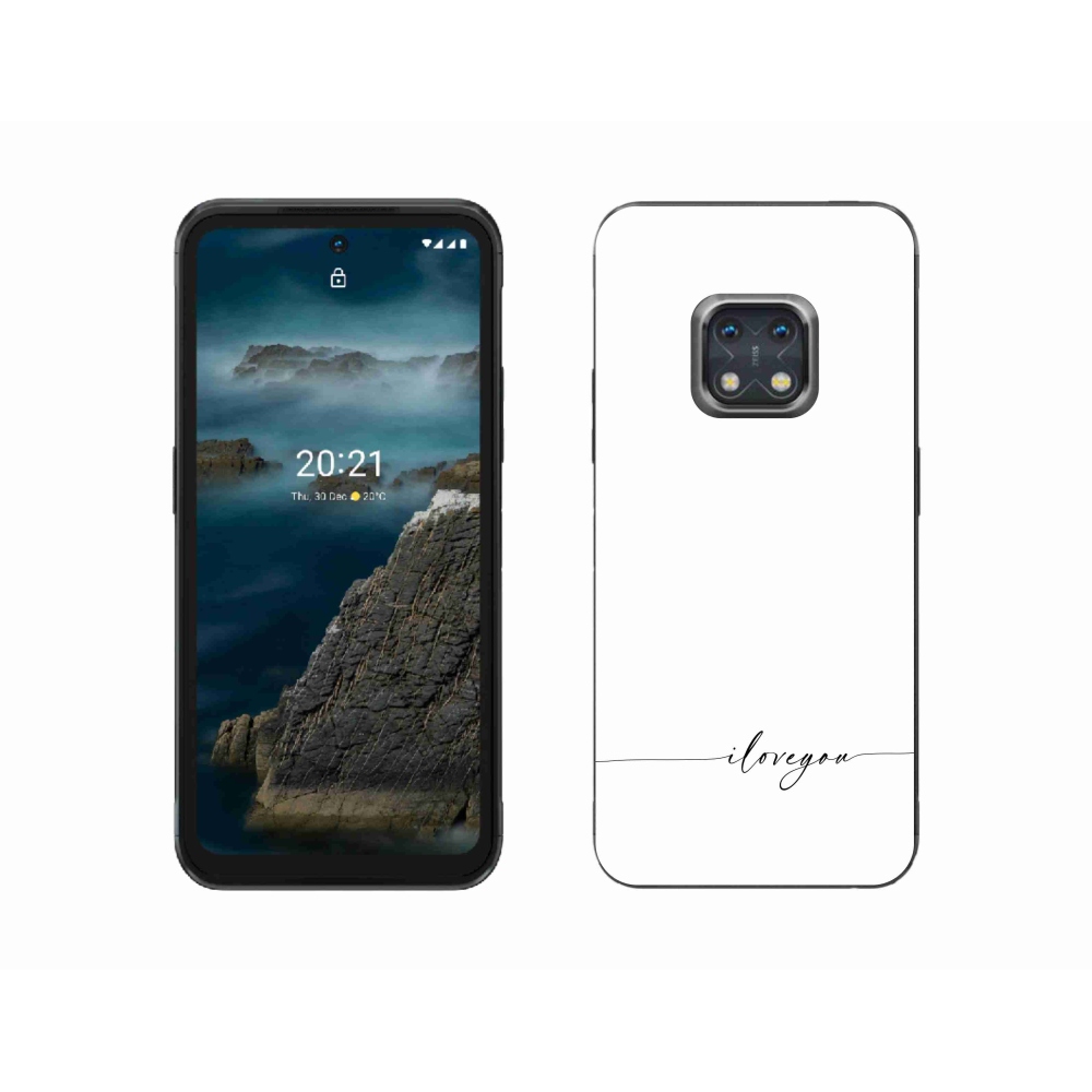 Gélový kryt mmCase na Nokia XR20 - I love you biele pozadie