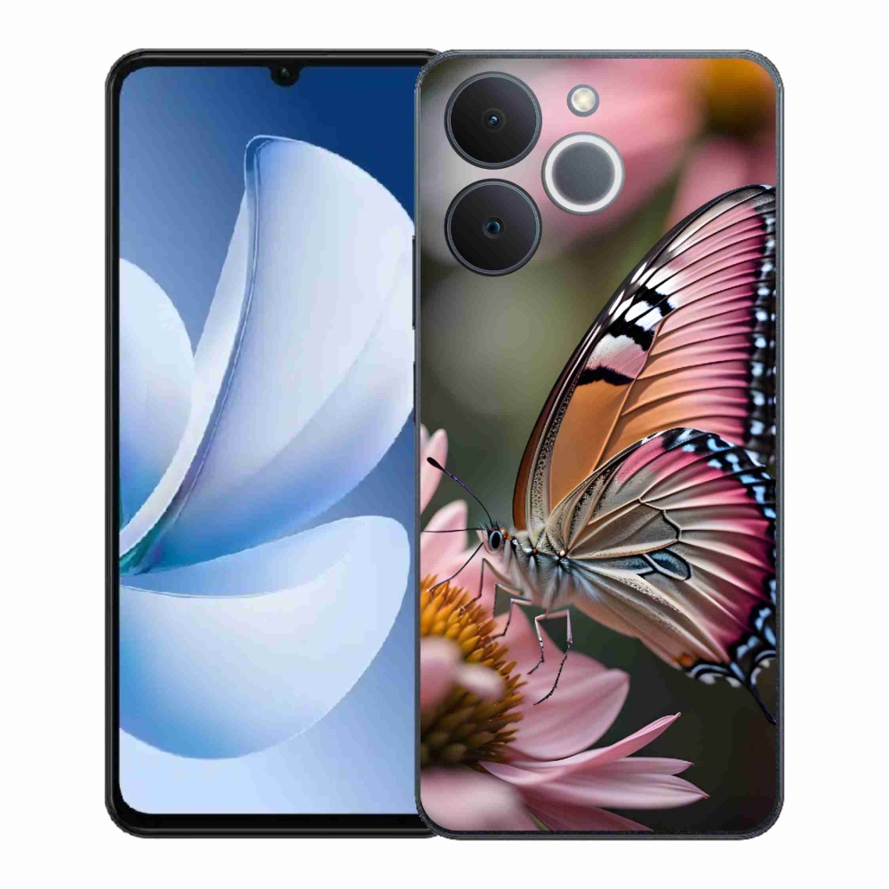 Gélový kryt mmCase na Realme Note 70T - farebný motýľ