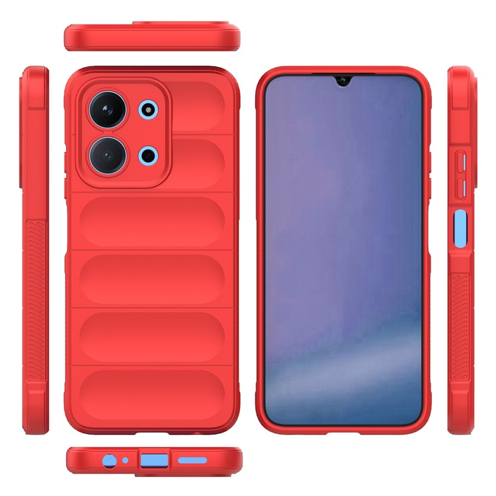 Rugg odolný gélový obal na Xiaomi Redmi 15C 4G (171mm)/Poco C85 4G (171mm) - červený