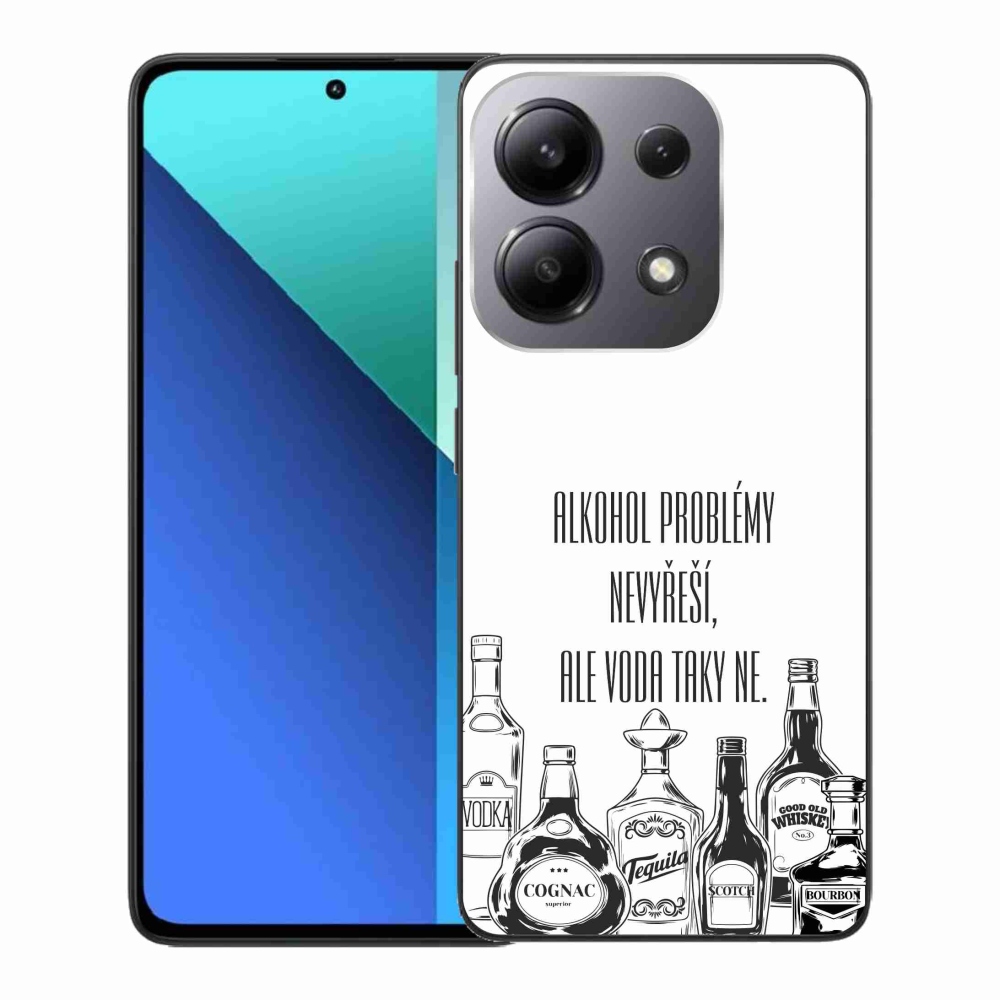 Gélový kryt mmCase na Xiaomi Redmi Note 13 - vtipný text biele pozadie