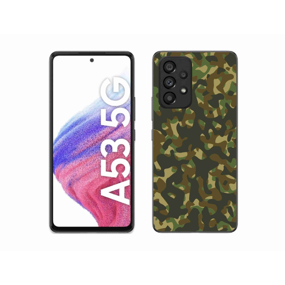 Gélový kryt mmCase na Samsung Galaxy A53 5G - maskáčový vzor 1