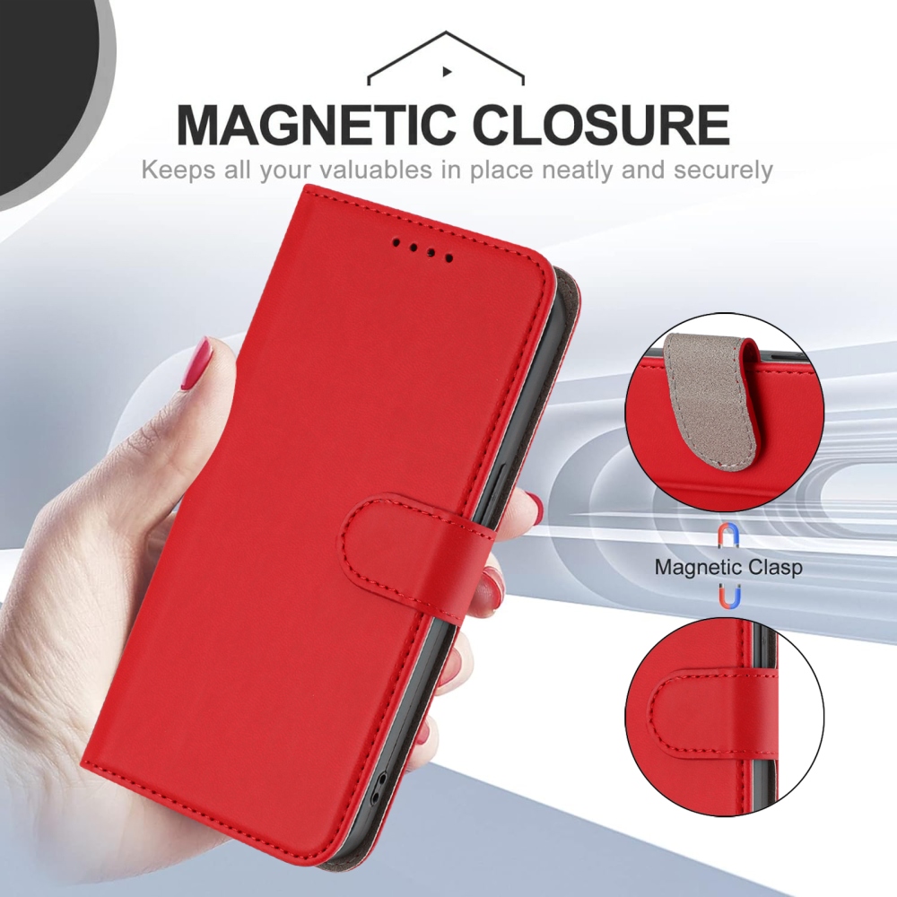 Snap knižkové puzdro na Xiaomi Redmi 15 4G/5G (171mm) - červené