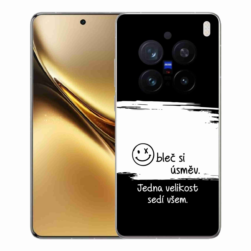 Gélový kryt mmCase na Vivo X200 Pro 5G - vtipný text 8 bieločierne pozadie