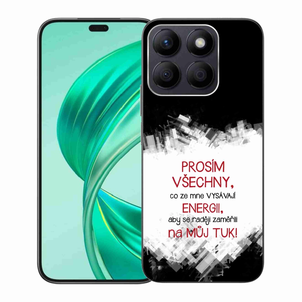 Gélový kryt mmCase na Honor X8b - vtipný text 1 červený