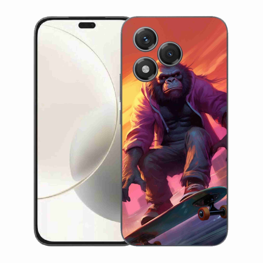 Gélový kryt mmCase na Honor 400 Lite - gorila na skateboarde