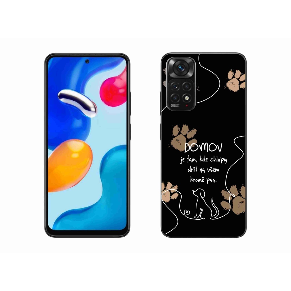 Gélový kryt mmCase na Xiaomi Redmi Note 11 4G - psí motív čierne pozadie