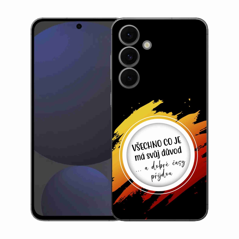 Gélový kryt mmCase na Samsung Galaxy S25 FE - citát 3 čierne pozadie